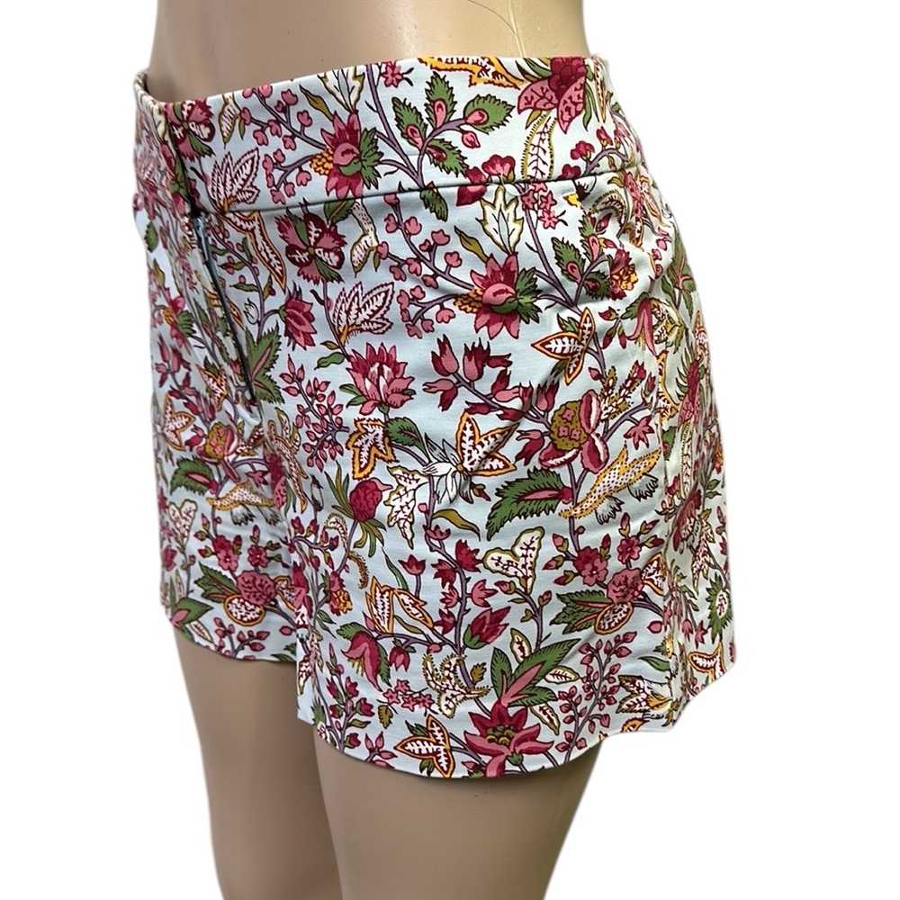 Loft Floral Jungle Riviera Cotton Blend 4 Inch Inseam 9.75 Rise Shorts Womens 6
